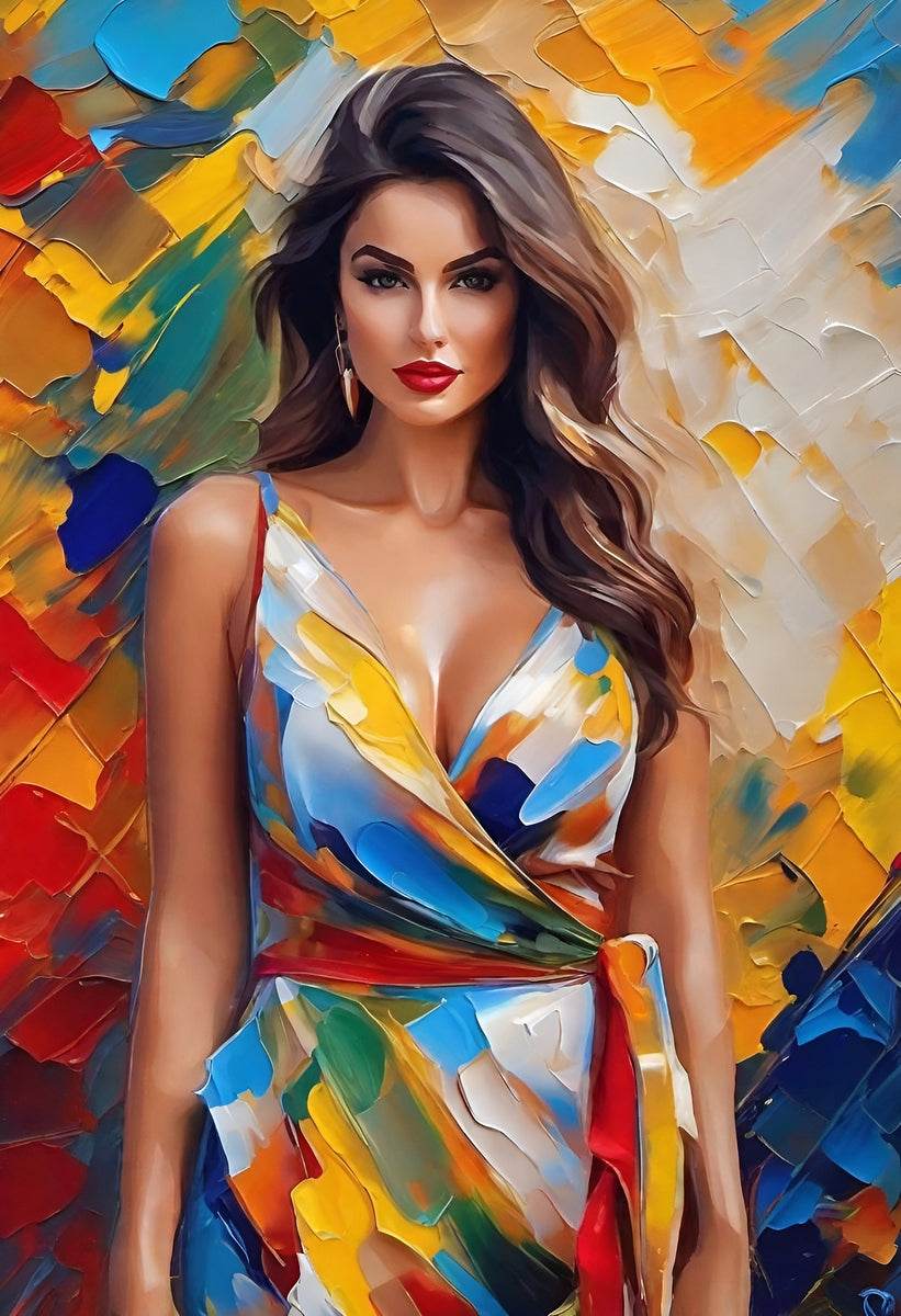 Colorful Abstract Portrait 84 - Contemporary-Fashion-Art-Glamorous-Sophisticated - Esmonbijouart