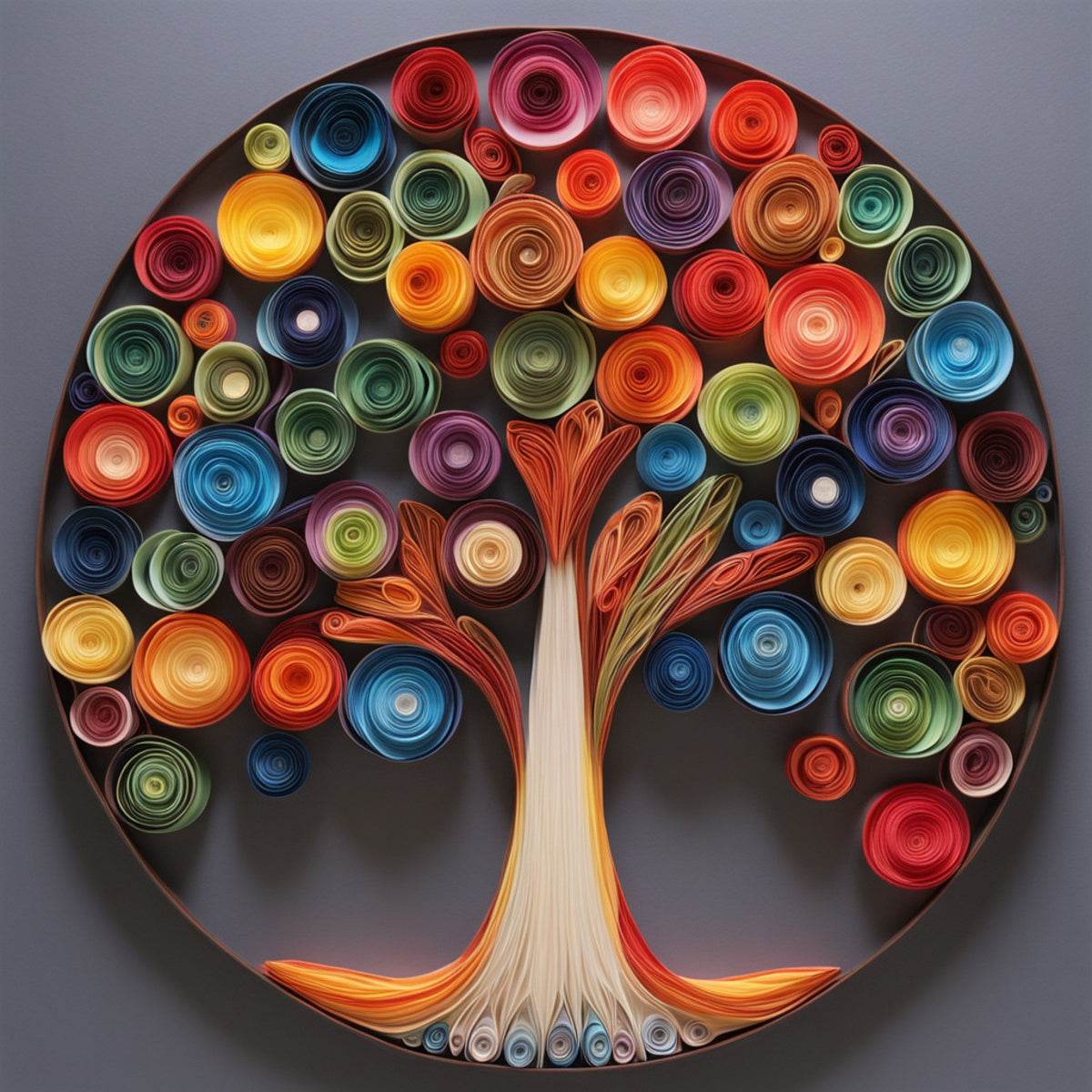 Colorful Paper Tree 13 - Paper-Art-Quilling-Vibrant - Esmonbijouart