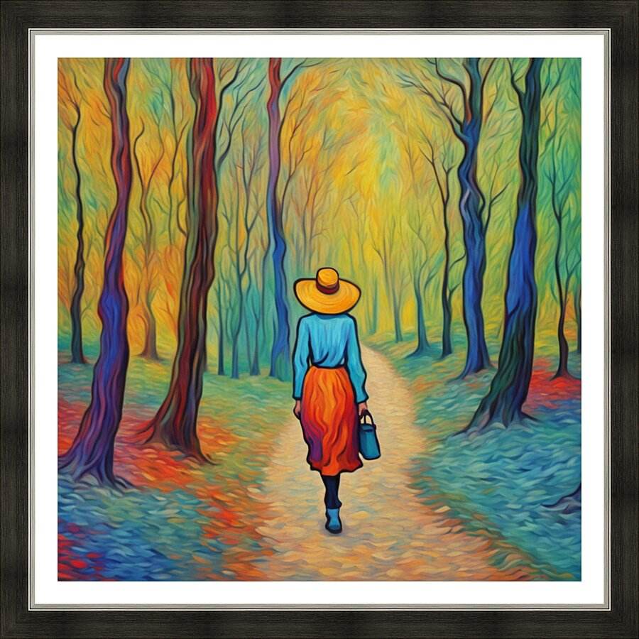 Walking Through The Forest 56 - Contemporary-Landscape-Vibrant-Expressive - Esmonbijouart
