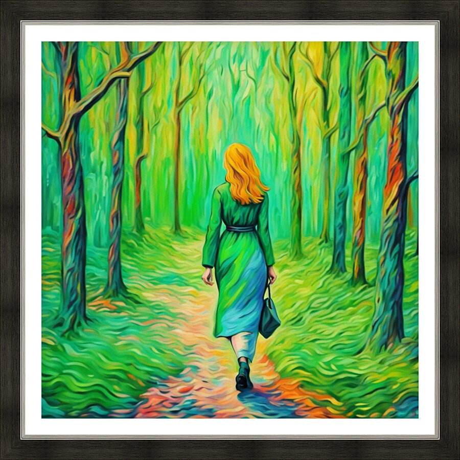 Walking Through The Forest 59 - Post-Impressionist-Landscape-Vibrant-Expressive - Esmonbijouart