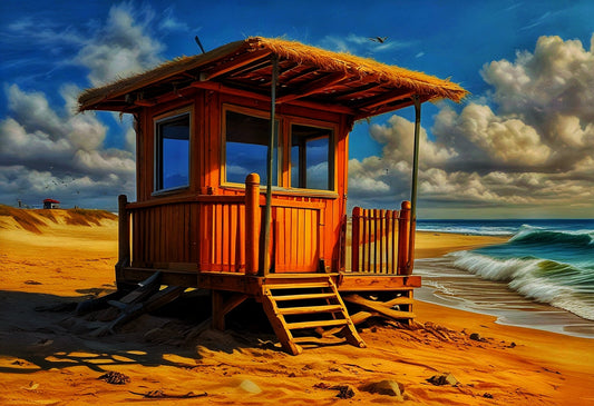 Una cabaña junto a la playa