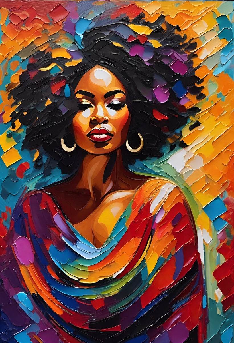Colorful Abstract Portrait 10 - Contemporary-Afro-Expressionism-Empowering-Vibrant - Esmonbijouart 