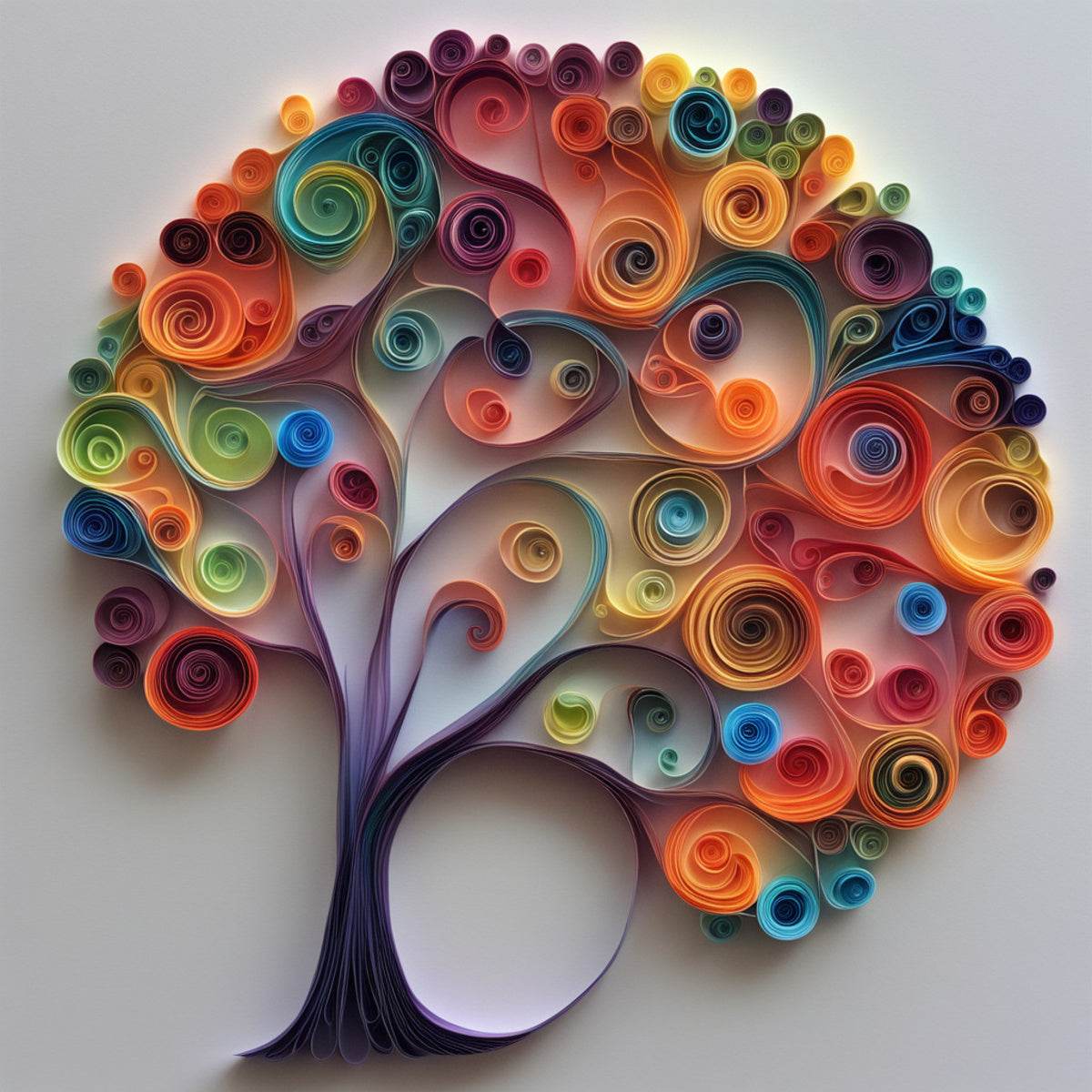Colorful Paper Tree 15 - Paper-Art-Quilling-Elegant-Sophisticated - Esmonbijouart 