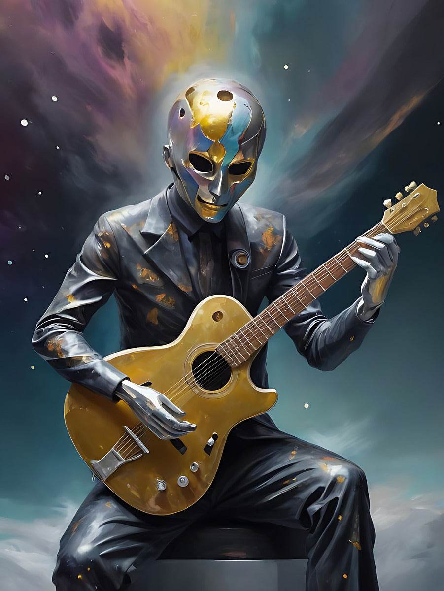 Guitar Ghost 5 - Contemporary-Dark-Fantasy-Art-Cosmic-Supernatural - Esmonbijouart 