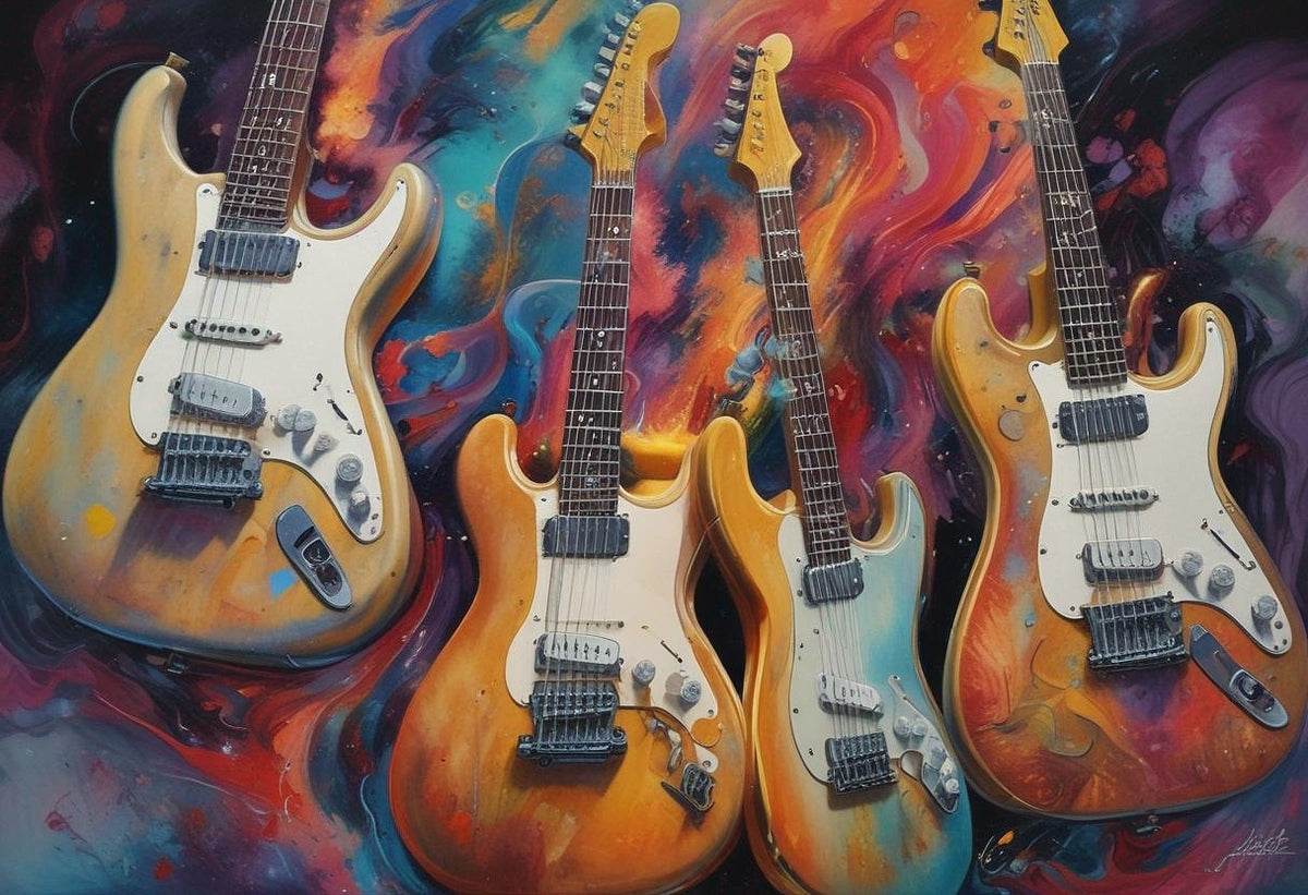Rainbow Guitars 10 - Contemporary-Music-Art-Cosmic-Stratocaster - Esmonbijouart 