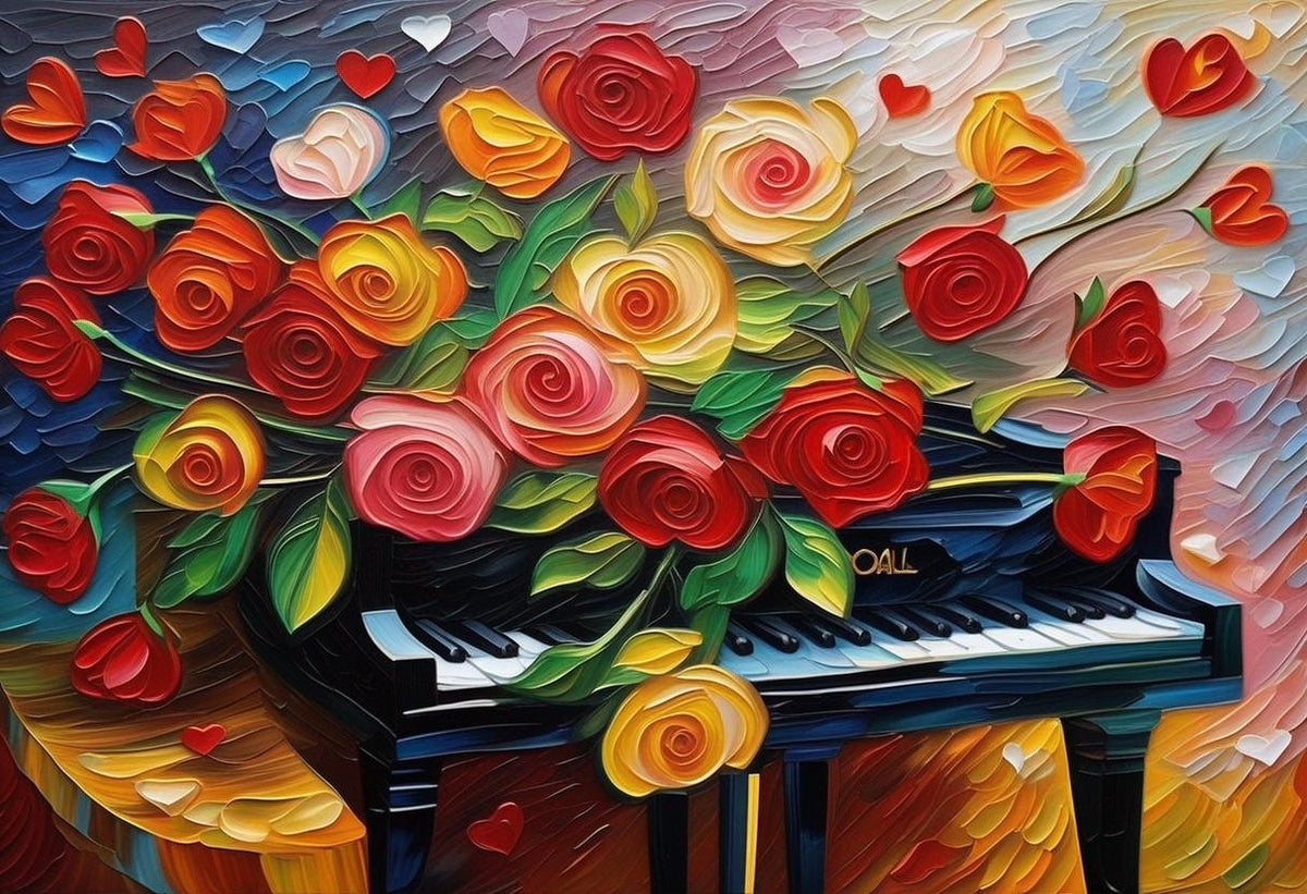 Rose and Piano 3