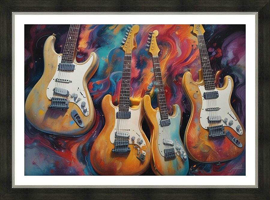 Rainbow Guitars 10 - Contemporary-Music-Art-Cosmic-Stratocaster - Esmonbijouart 