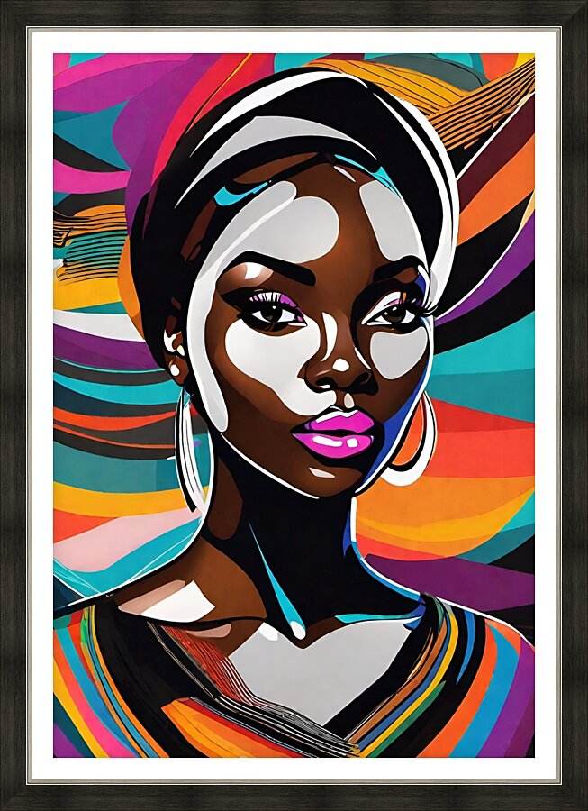 Colorful Abstract Portrait 20 - Contemporary-Geometric-Pop-Art-Stylized-Modern - Esmonbijouart 