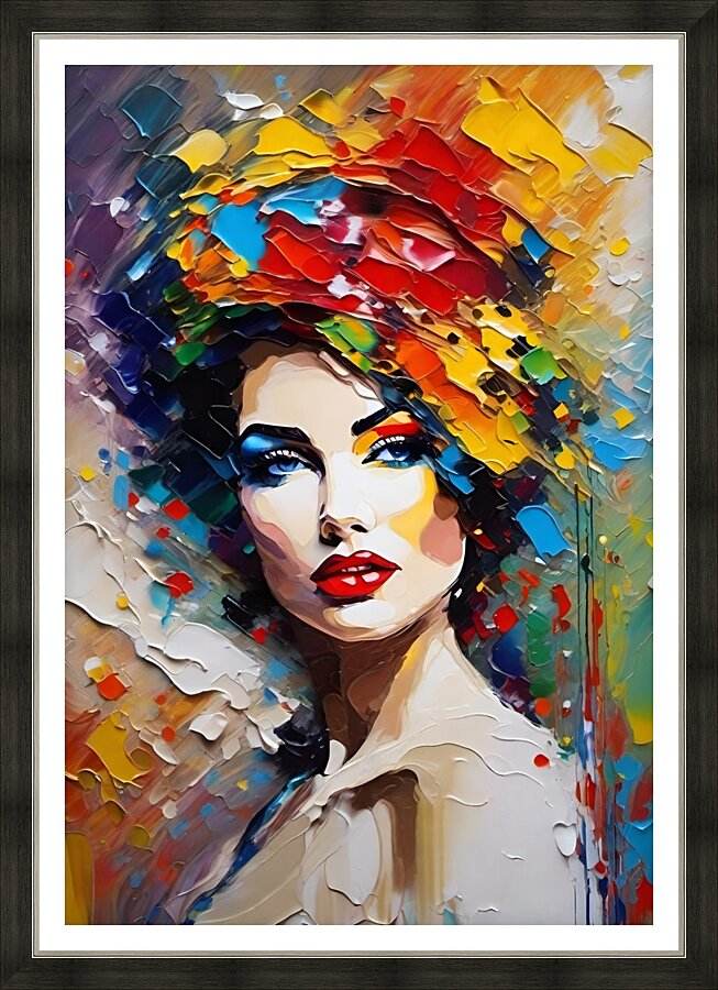 Colorful Abstract Portrait 72 - Contemporary-Glamour-Art-Elegant-Sophisticated - Esmonbijouart 