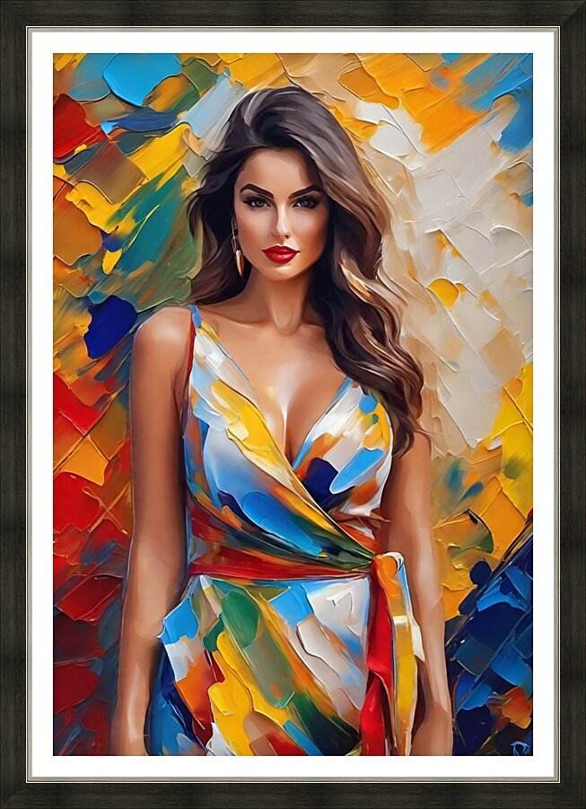 Colorful Abstract Portrait 84 - Contemporary-Fashion-Art-Glamorous-Sophisticated - Esmonbijouart 