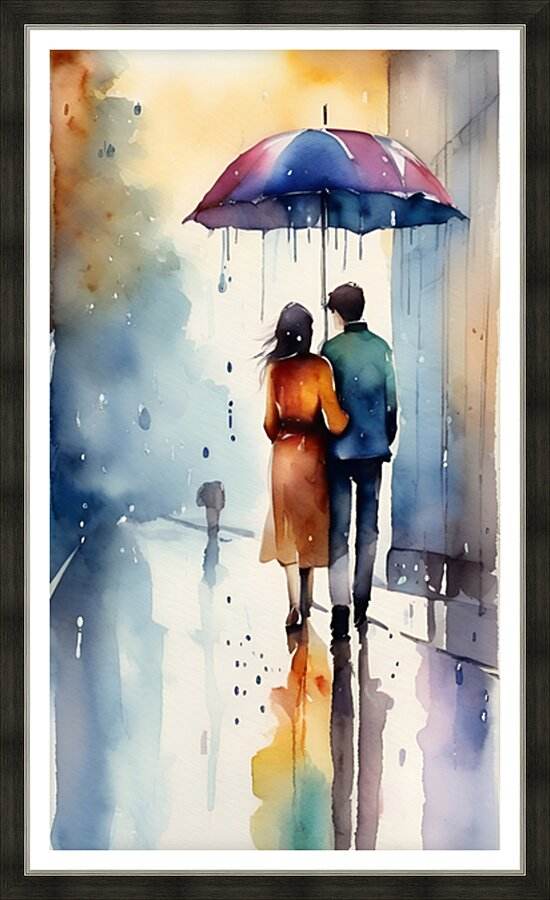 Through The Rain 5 - Watercolor-Poetic-Intimate - Esmonbijouart 