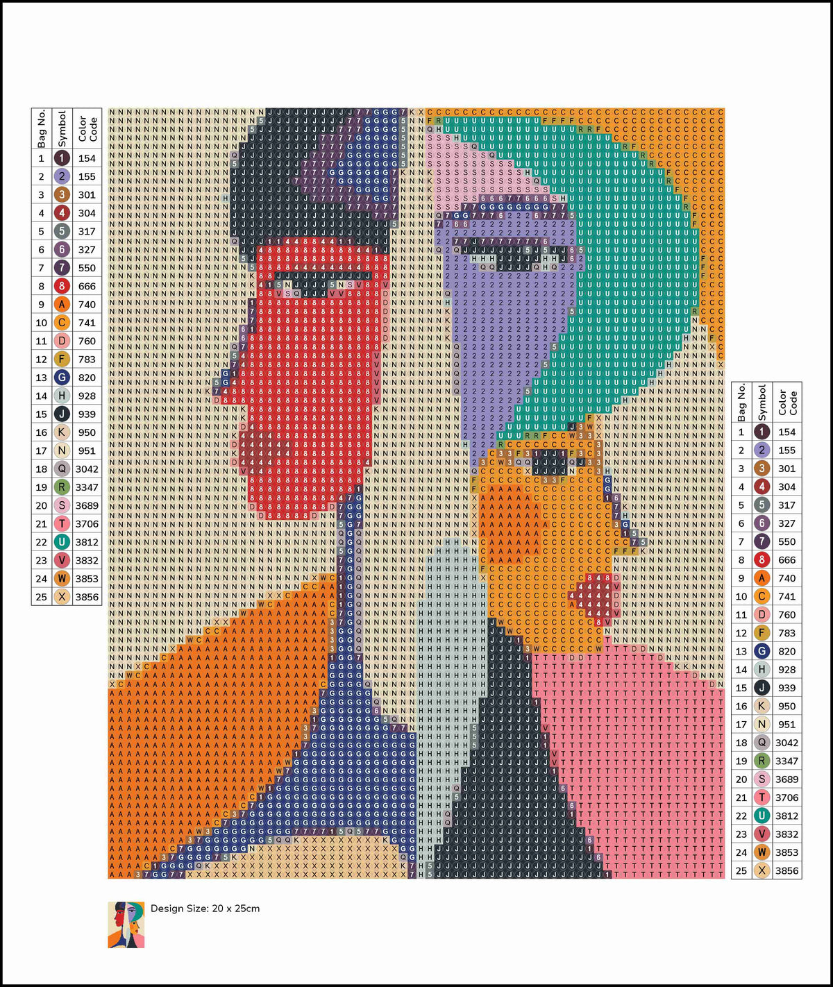 20x25cm Round Diamond Painting Kit