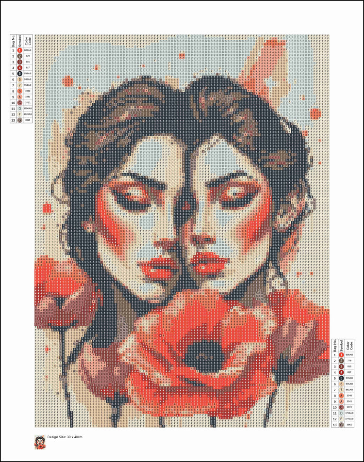 30x40cm Round Diamond Painting Kit