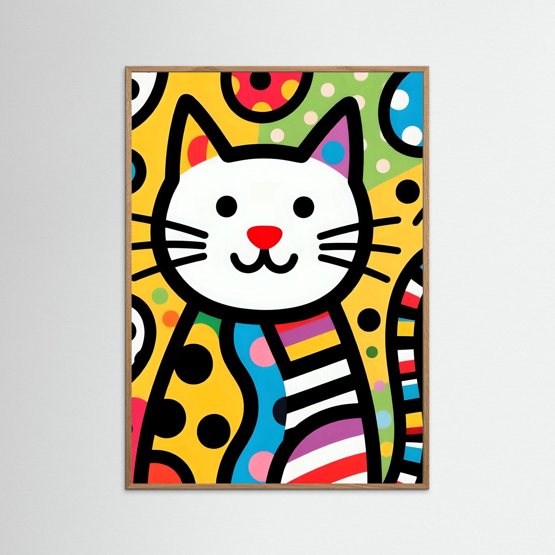 Colorful Pop Art Cat 
