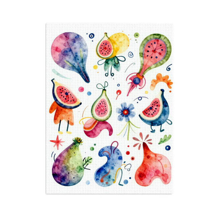 Colorful Abstract Fruit and Shapes – DIY Diamond Painting Kit (No Frame)