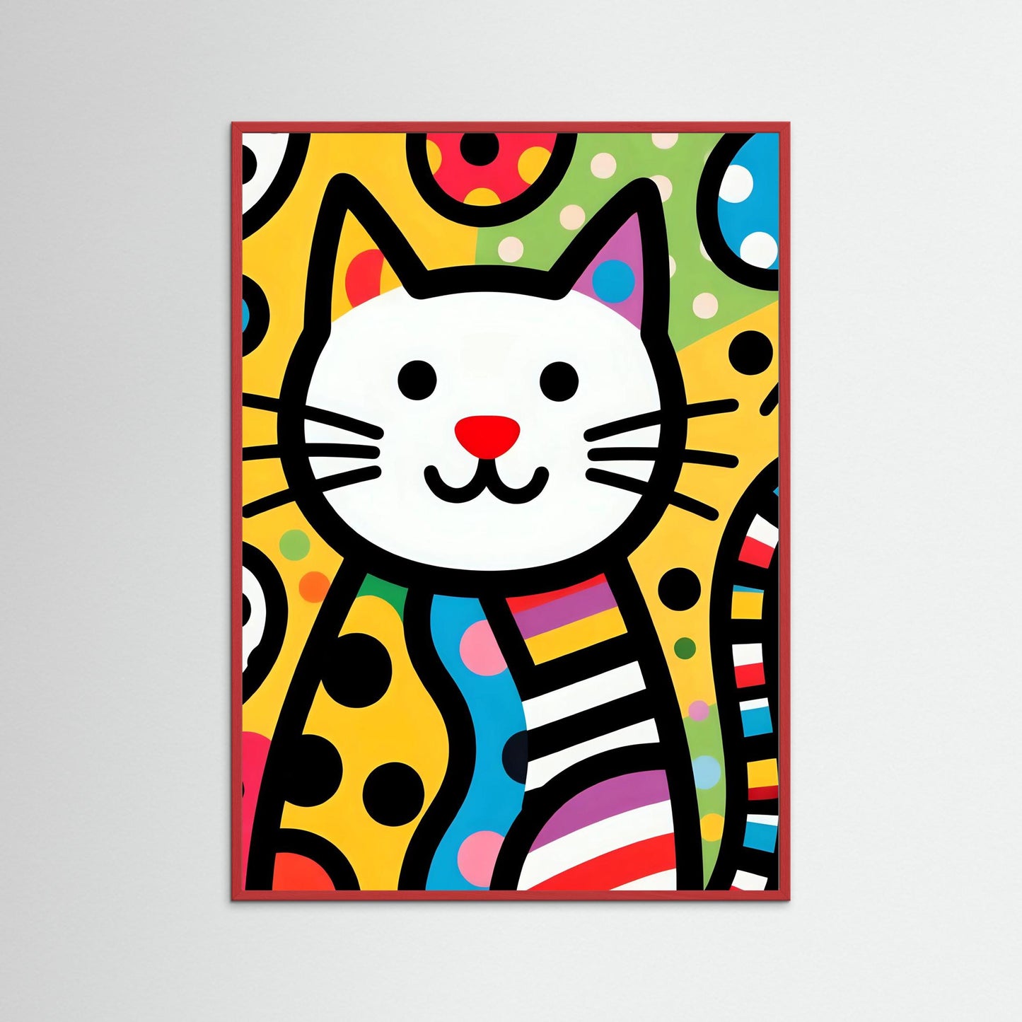 Colorful Pop Art Cat 
