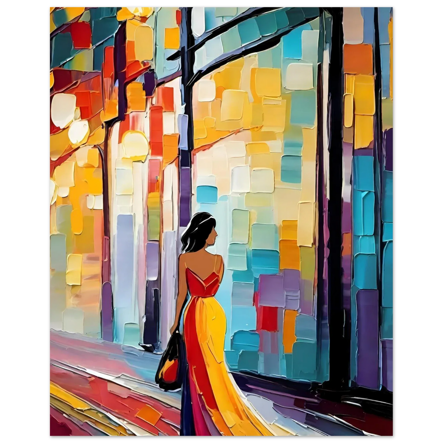 Foam Portrait-Evening Walk in Vibrant Citylights - Esmonbijouart 