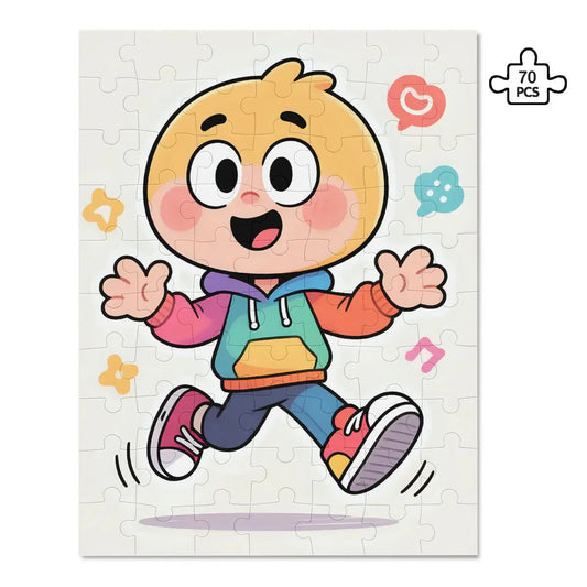 Cheerful Cartoon Character in Hoodie - Esmonbijouart 