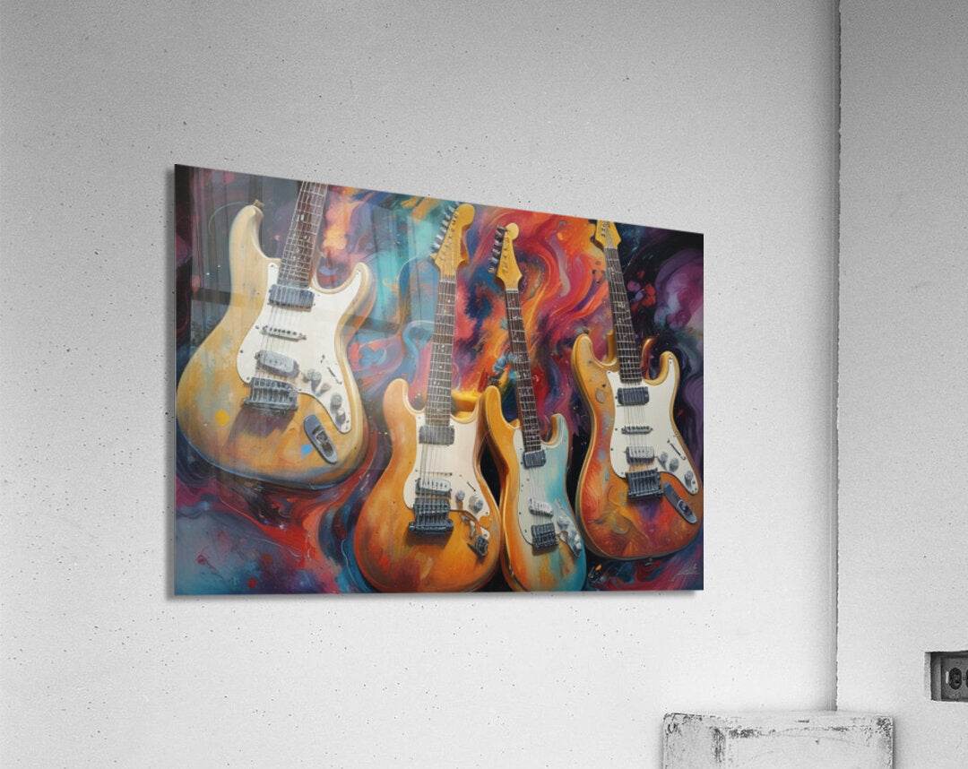 Rainbow Guitars 10 - Contemporary-Music-Art-Cosmic-Stratocaster - Esmonbijouart 
