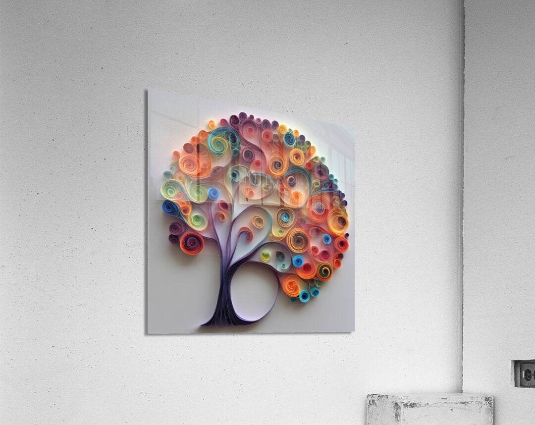 Colorful Paper Tree 15 - Paper-Art-Quilling-Elegant-Sophisticated - Esmonbijouart 