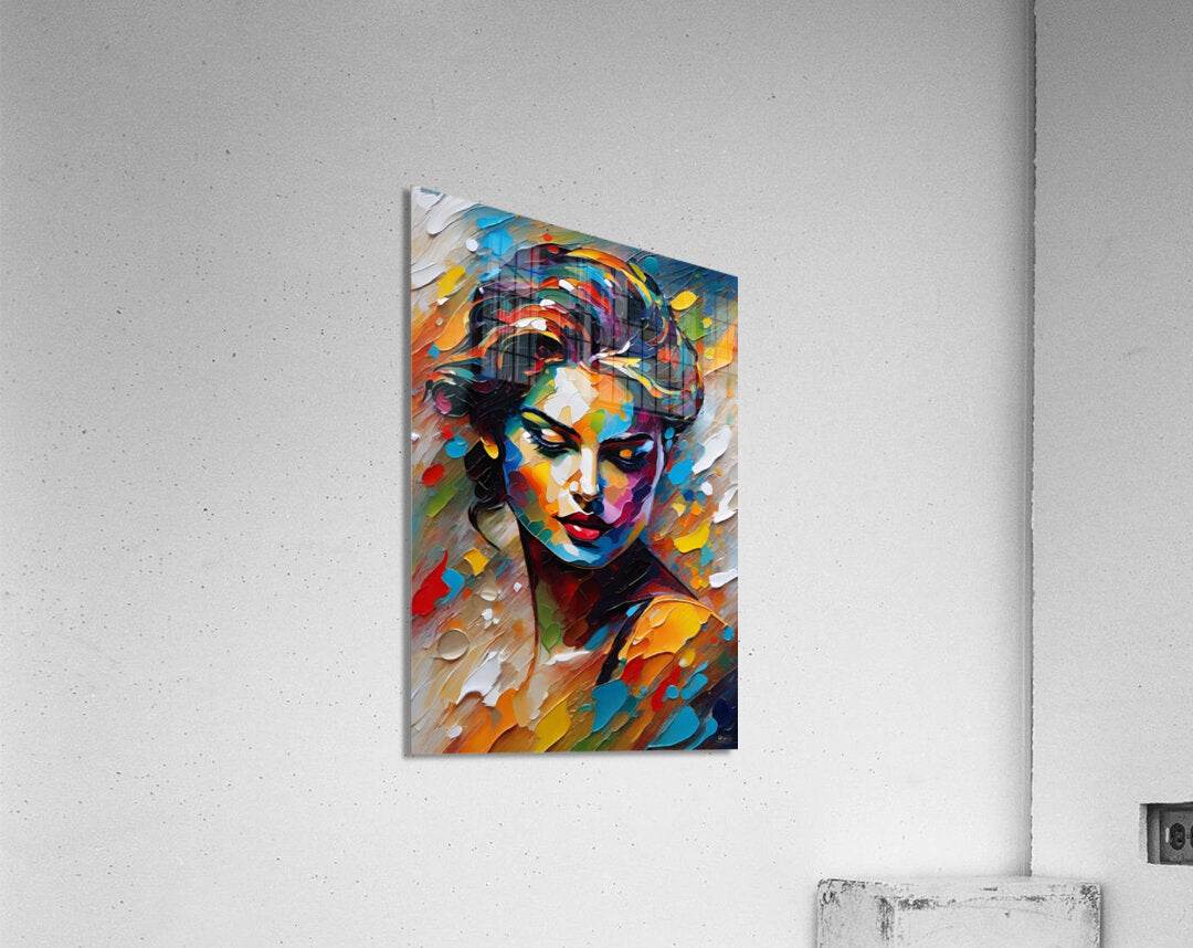 Colorful Abstract Portrait 70 - Contemporary-Abstract-Expressionism-Face-Painting-Masterpiece - Esmonbijouart 