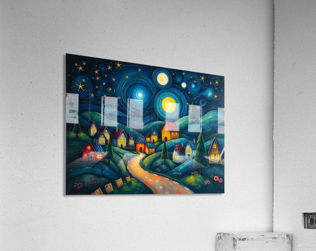Dreamlike Village 7 - Post-Impressionist-Fantasy-Art-Mystical-Gateway - Esmonbijouart 