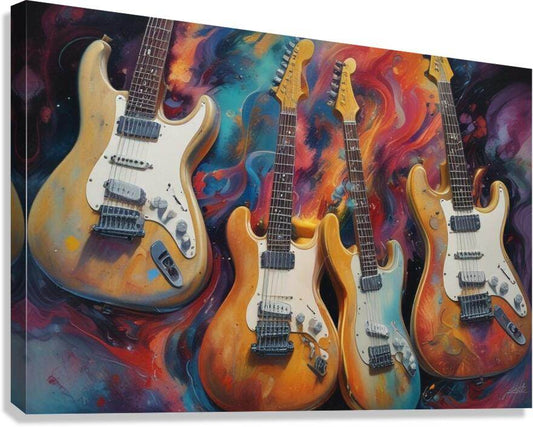 Rainbow Guitars 10 - Contemporary-Music-Art-Cosmic-Stratocaster - Esmonbijouart 