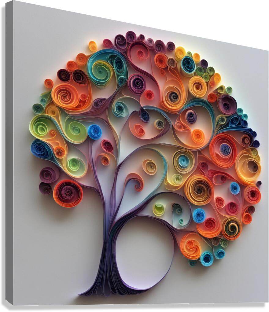 Colorful Paper Tree 15 - Paper-Art-Quilling-Elegant-Sophisticated - Esmonbijouart 