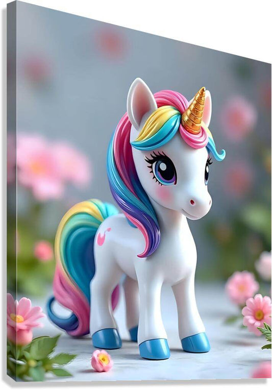 Playful Unicorn 9 - Rainbow-Magical-Kawaii - Esmonbijouart 