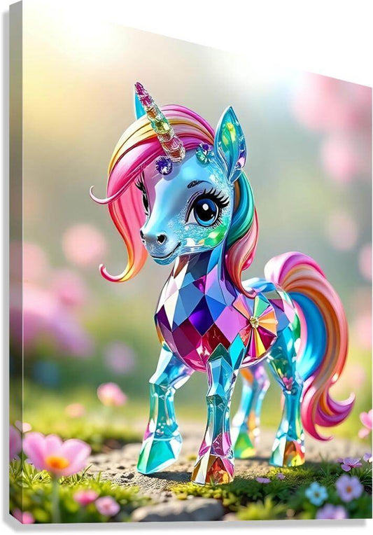 Playful Unicorn 5 - Crystal-Futuristic-Prismatic - Esmonbijouart 