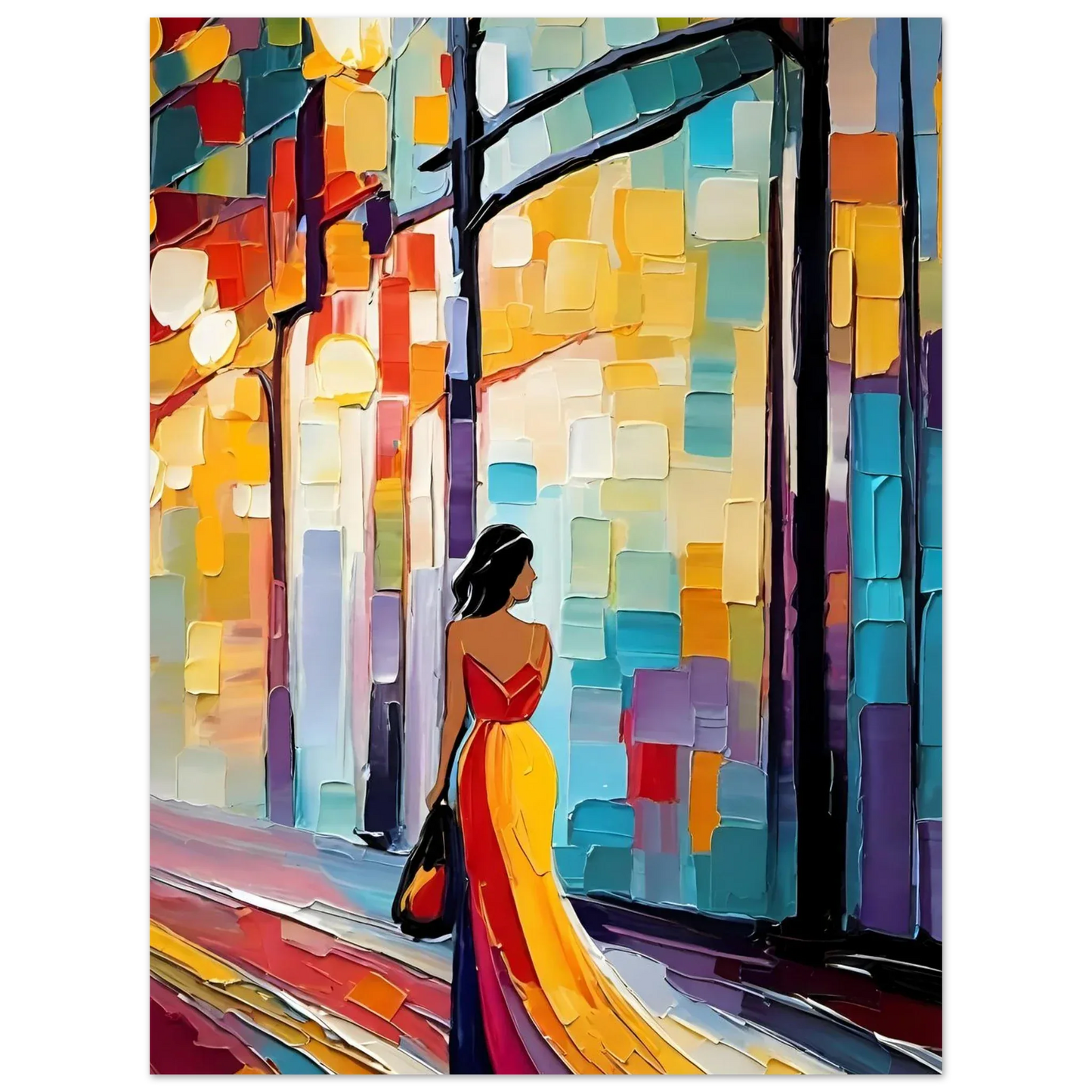 Foam Portrait-Evening Walk in Vibrant Citylights - Esmonbijouart 