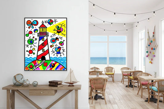 Colorful Abstract Lighthouse - Esmonbijouart 