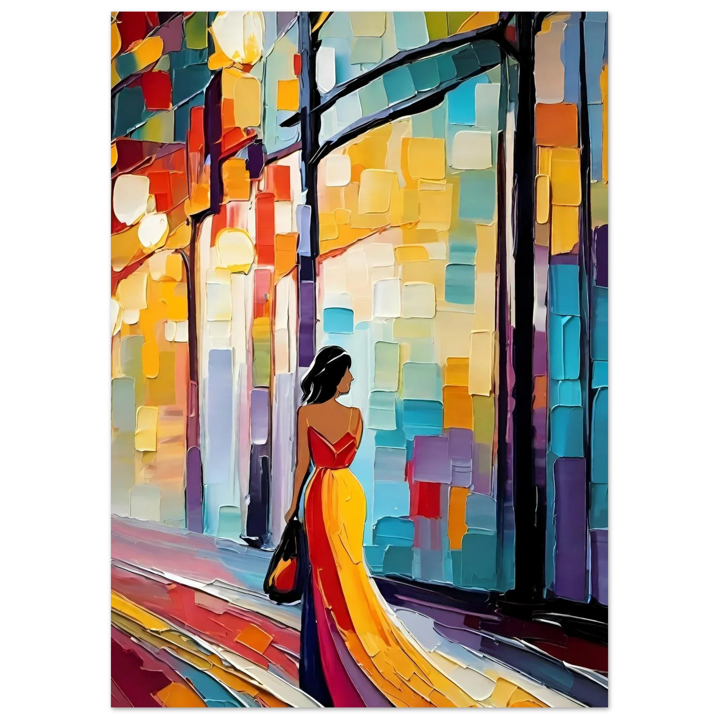 Foam Portrait-Evening Walk in Vibrant Citylights - Esmonbijouart 