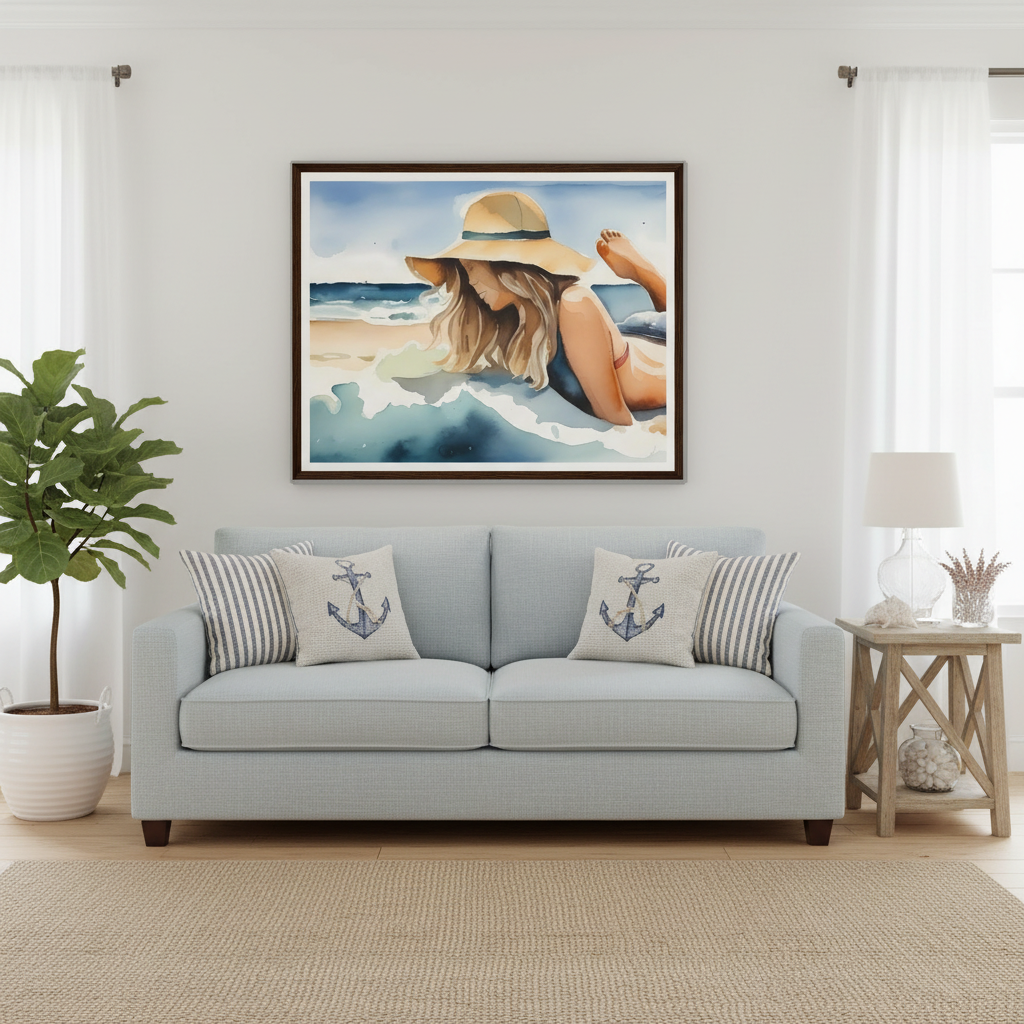 Framed Living Room Mockup