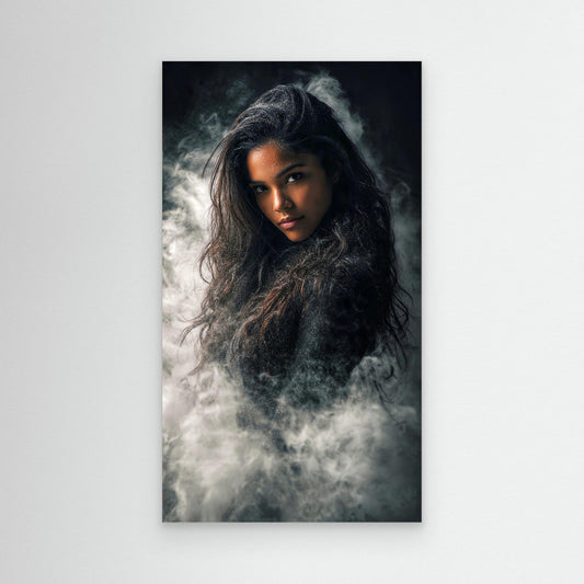 Woman Surrounded by Mystical Smoke 