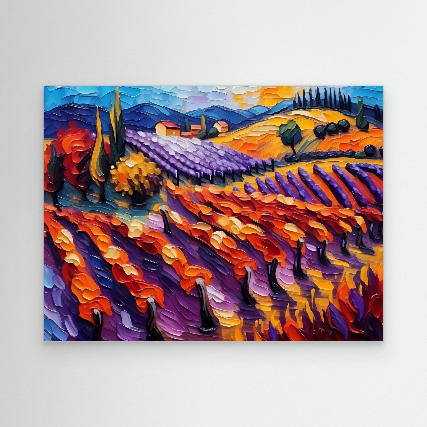 Vibrant Vineyard Landscape and Sunset 2