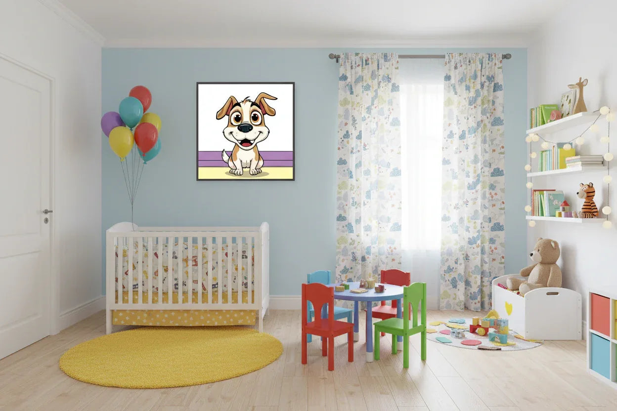 Happy Cartoon Dog - Esmonbijouart 