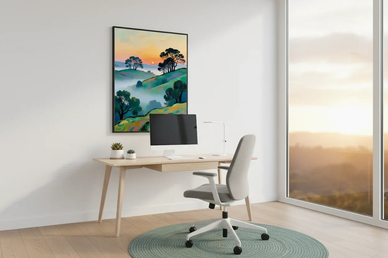 Sunset Over Rolling Hills - Esmonbijouart 