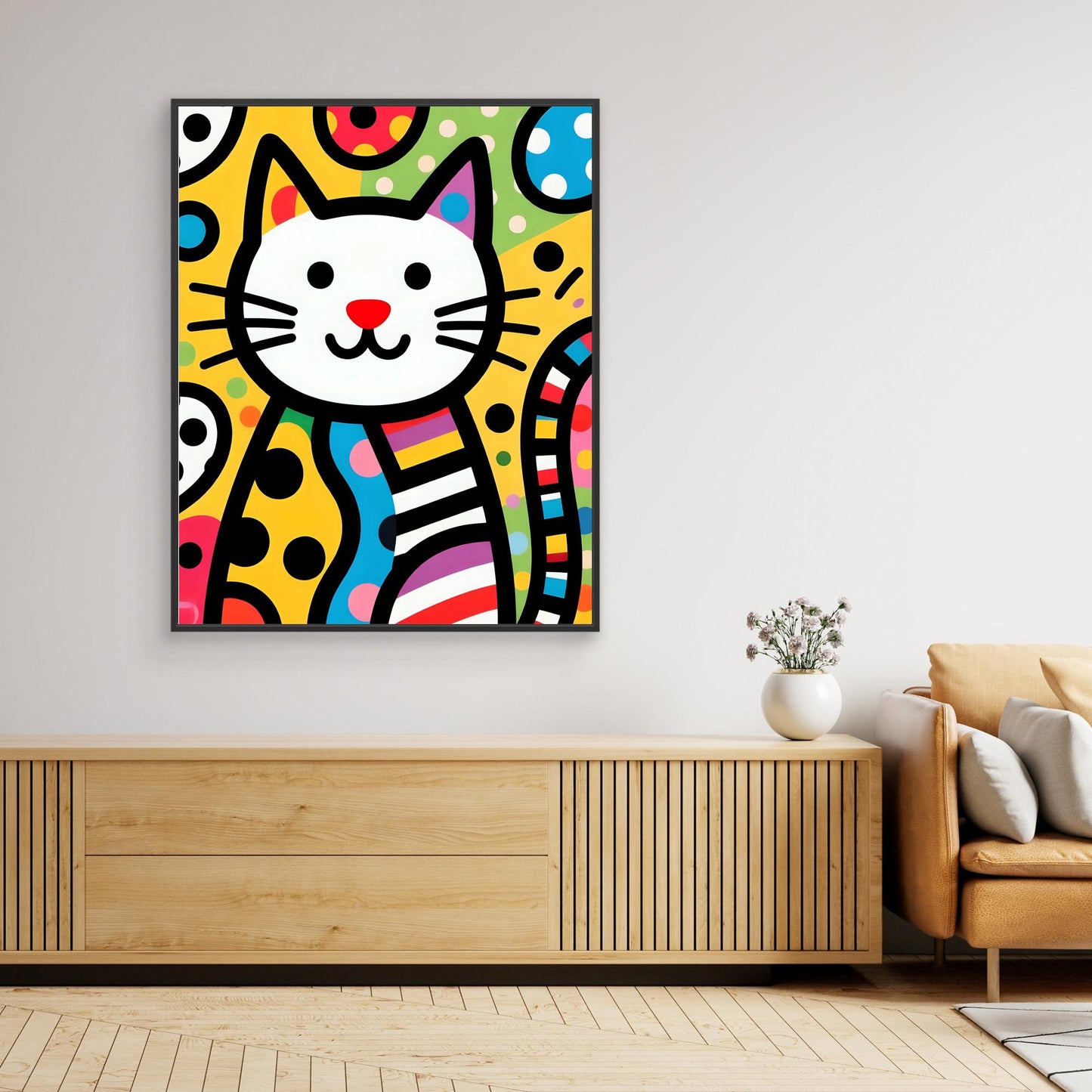 Colorful Pop Art Cat