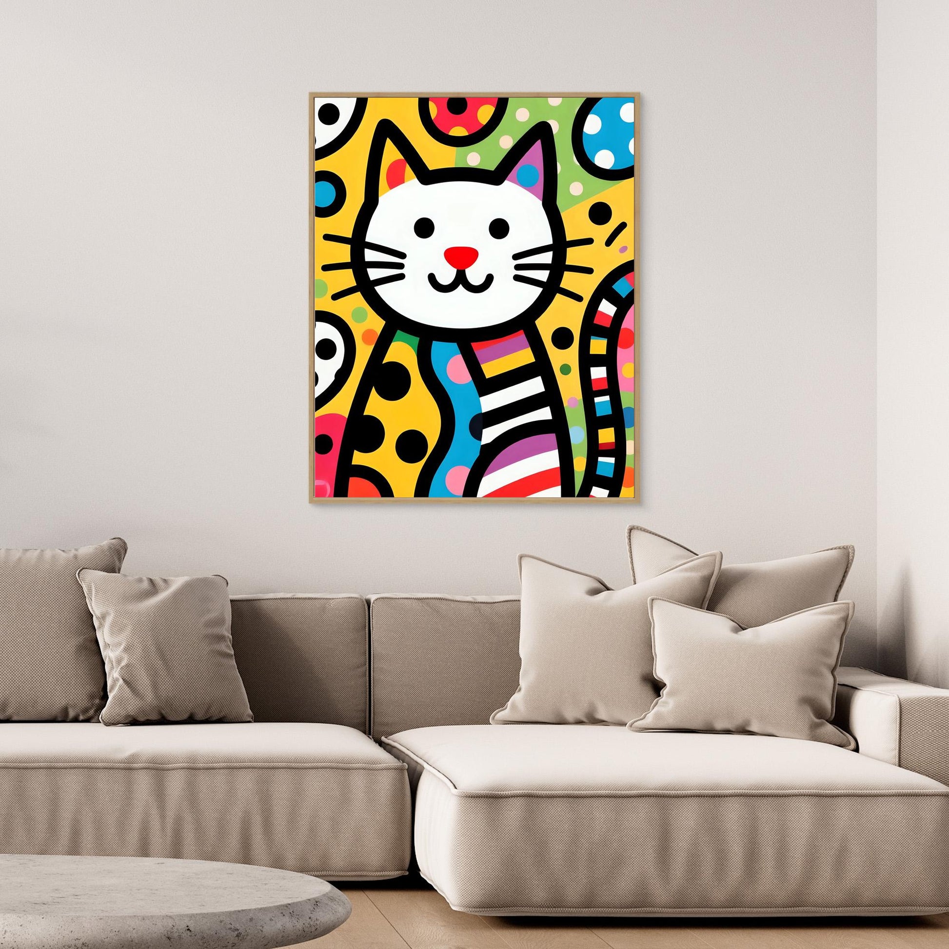 Colorful Pop Art Cat