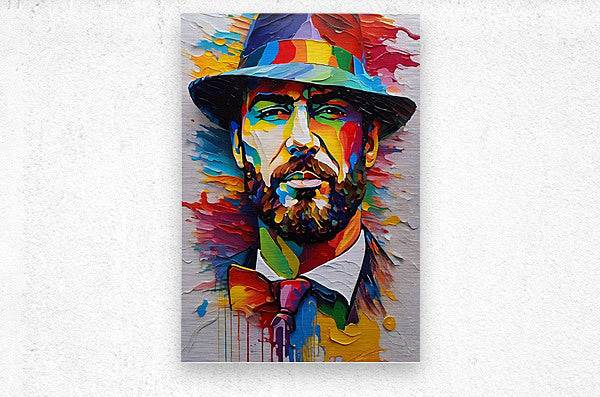 Colorful Abstract Portrait 68 - Contemporary-Gentleman-Art-Sophisticated-Dapper - Esmonbijouart 