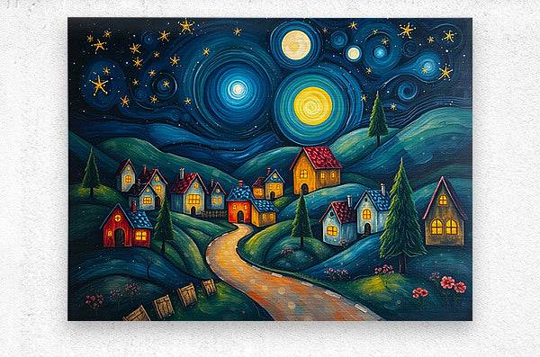 Dreamlike Village 7 - Post-Impressionist-Fantasy-Art-Mystical-Gateway - Esmonbijouart 