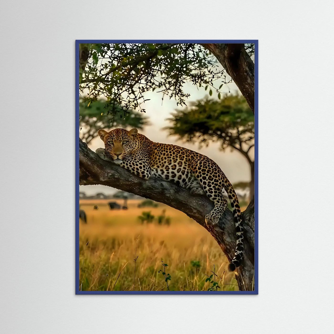 Leopard Resting on a Tree Branch 