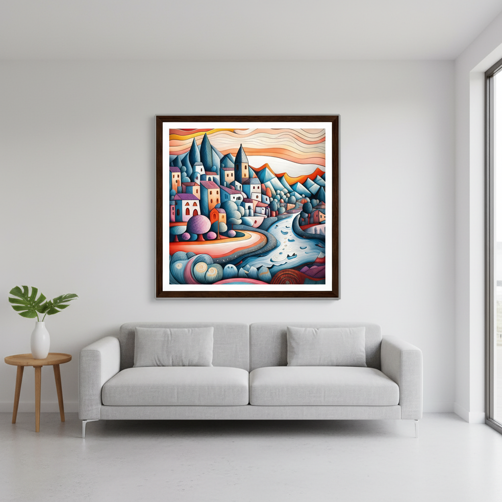 Modern Living Room Mockup