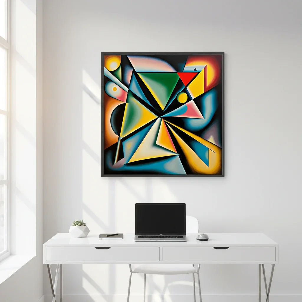 Geometric - Abstract-Cubist-Dynamic-Bold-Vibrant - Esmonbijouart 
