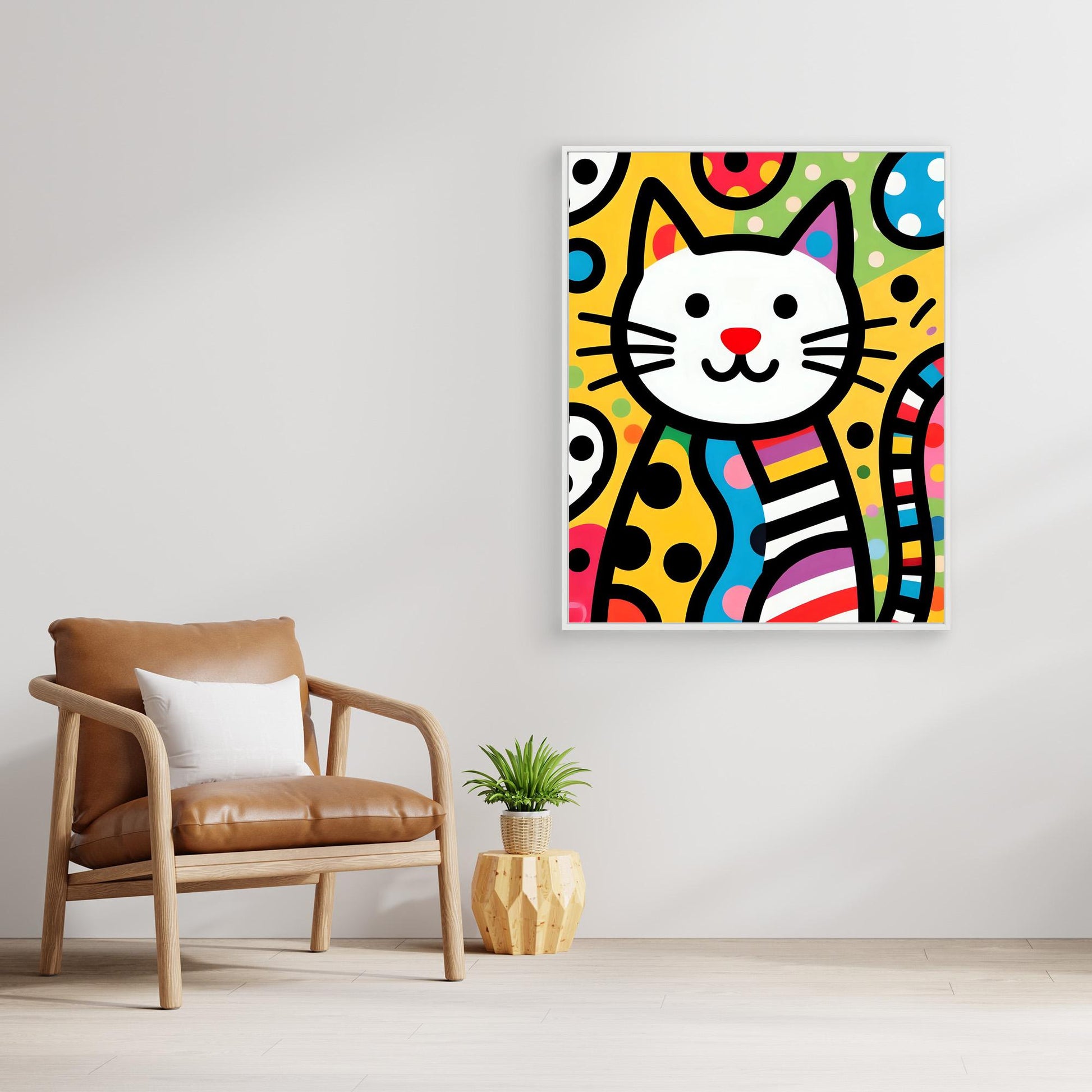 Colorful Pop Art Cat