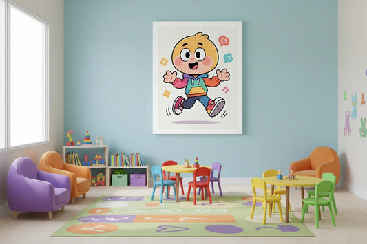 Cheerful Cartoon Character in Hoodie - Esmonbijouart 