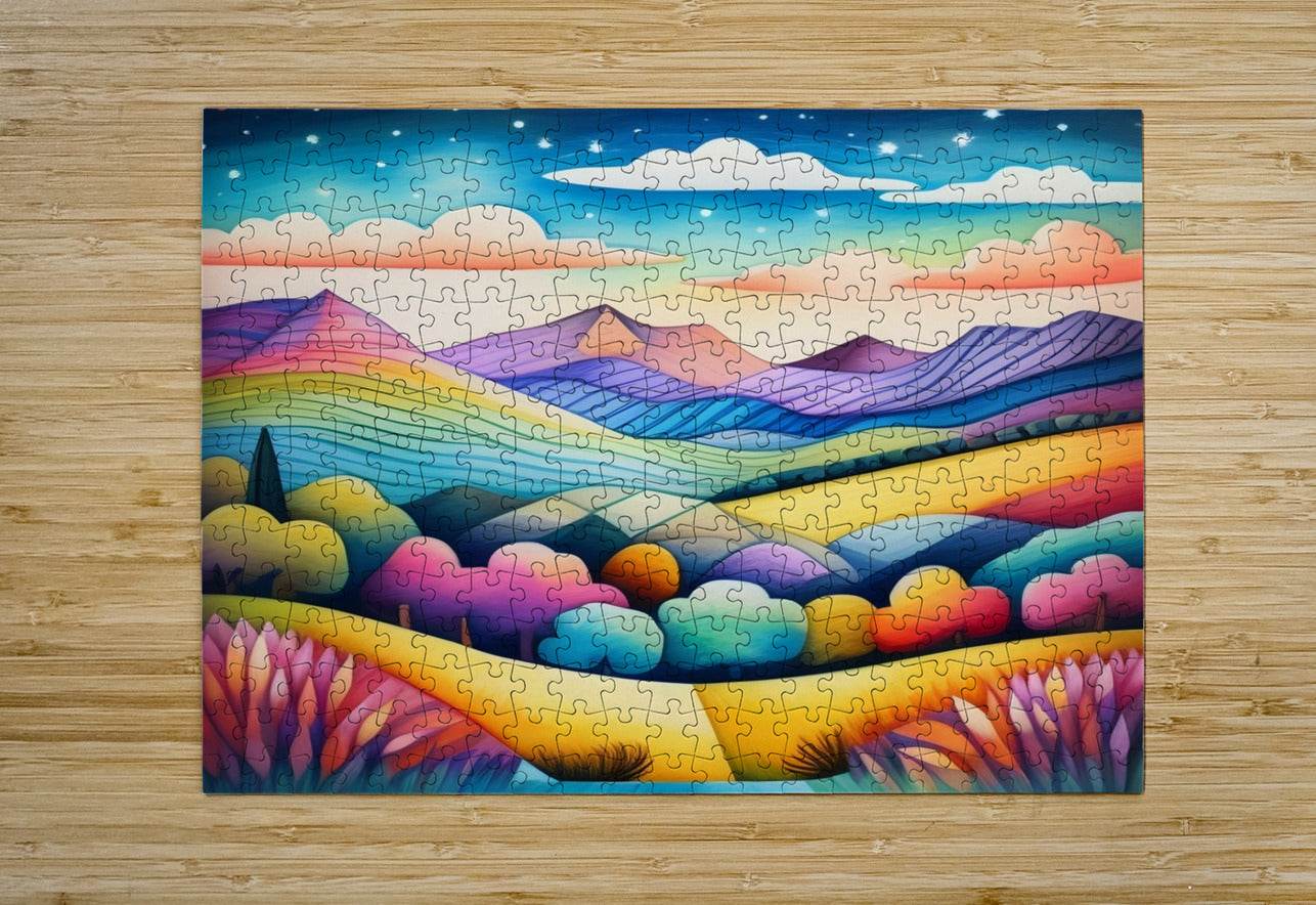 Art492 - Psychedelic-Surrealism-Rainbow-Landscape-Vibrant - Esmonbijouart 