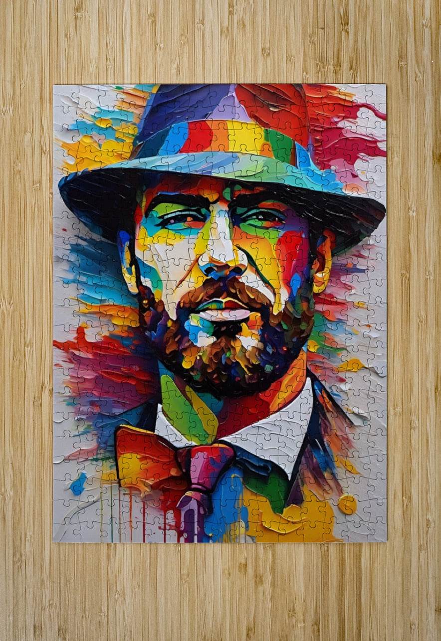 Colorful Abstract Portrait 68 - Contemporary-Gentleman-Art-Sophisticated-Dapper - Esmonbijouart 