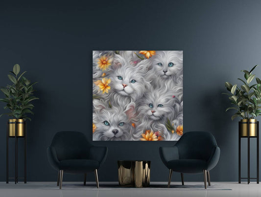 The Flowery Feline Dreamscape